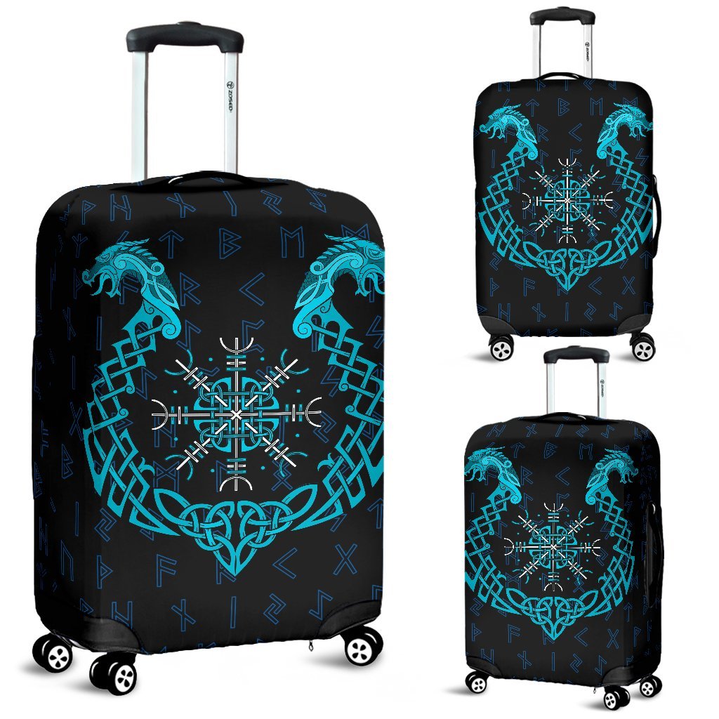 Viking Luggage Covers, Aegishjalmur Helm Of Awe Blue Edition RLT12 - Wonder Print Shop