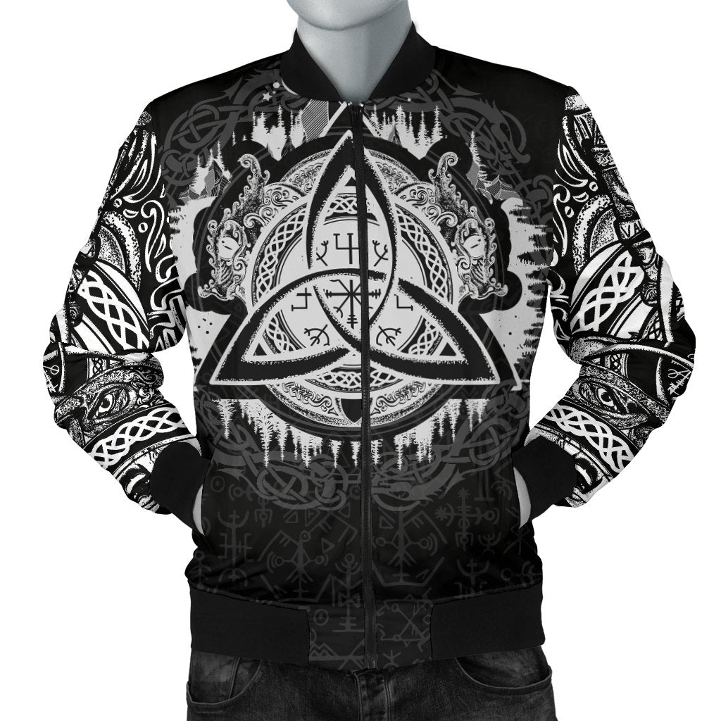 Viking Men's Bomber Jacket - Dragon Celtic RLT12 - Wonder Print Shop