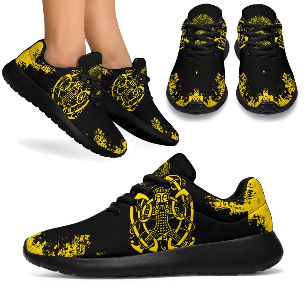 viking-sporty-sneakers-loki-bound-triskele-rune-gold