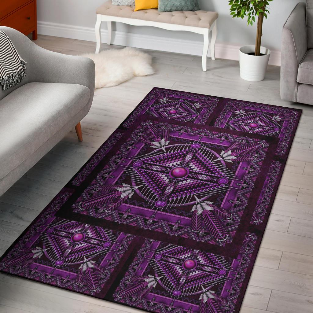 Naumaddic Arts Light Purple Native American Area Rug LT10 - Wonder Print Shop