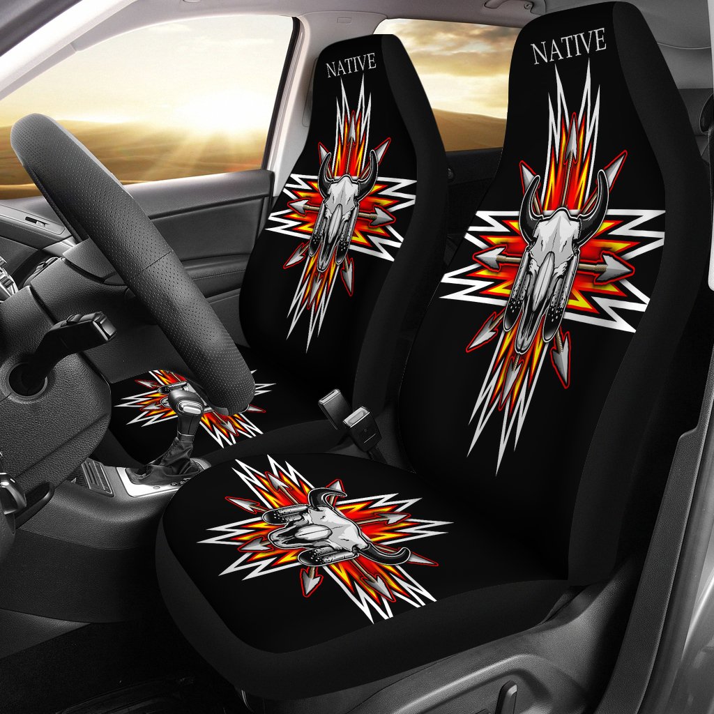 native-bison-skull-native-american-car-seat-covers