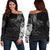 Viking Women's Off Shoulder Sweater - The Raven Of Odin Rune RLT12 - Wonder Print Shop