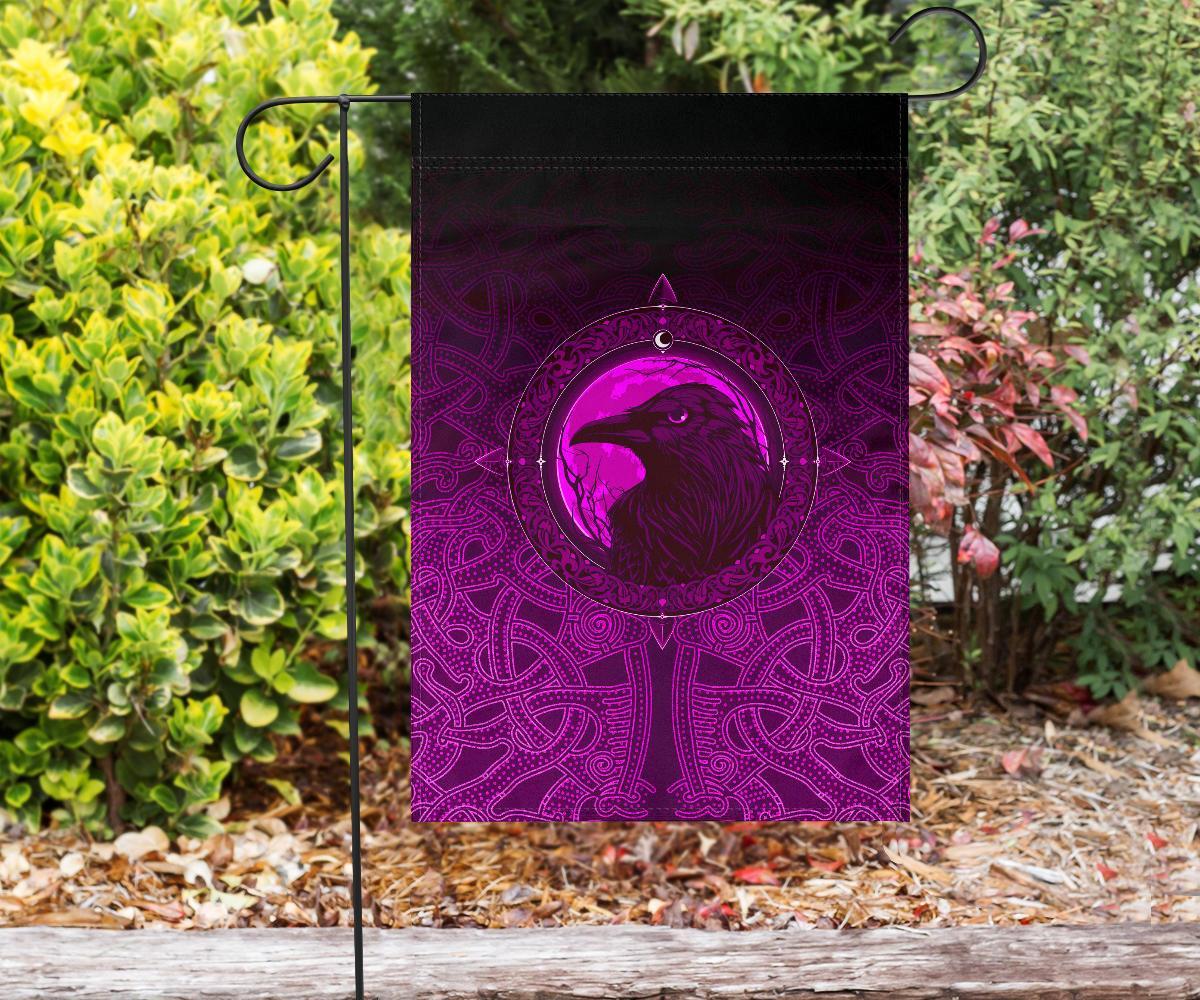 Viking Flag, Ethnic Odin Raven Pink RLT12 - Wonder Print Shop