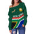 South Africa Rugby Springbok Off Shoulder Sweater - Wonder Print Shop