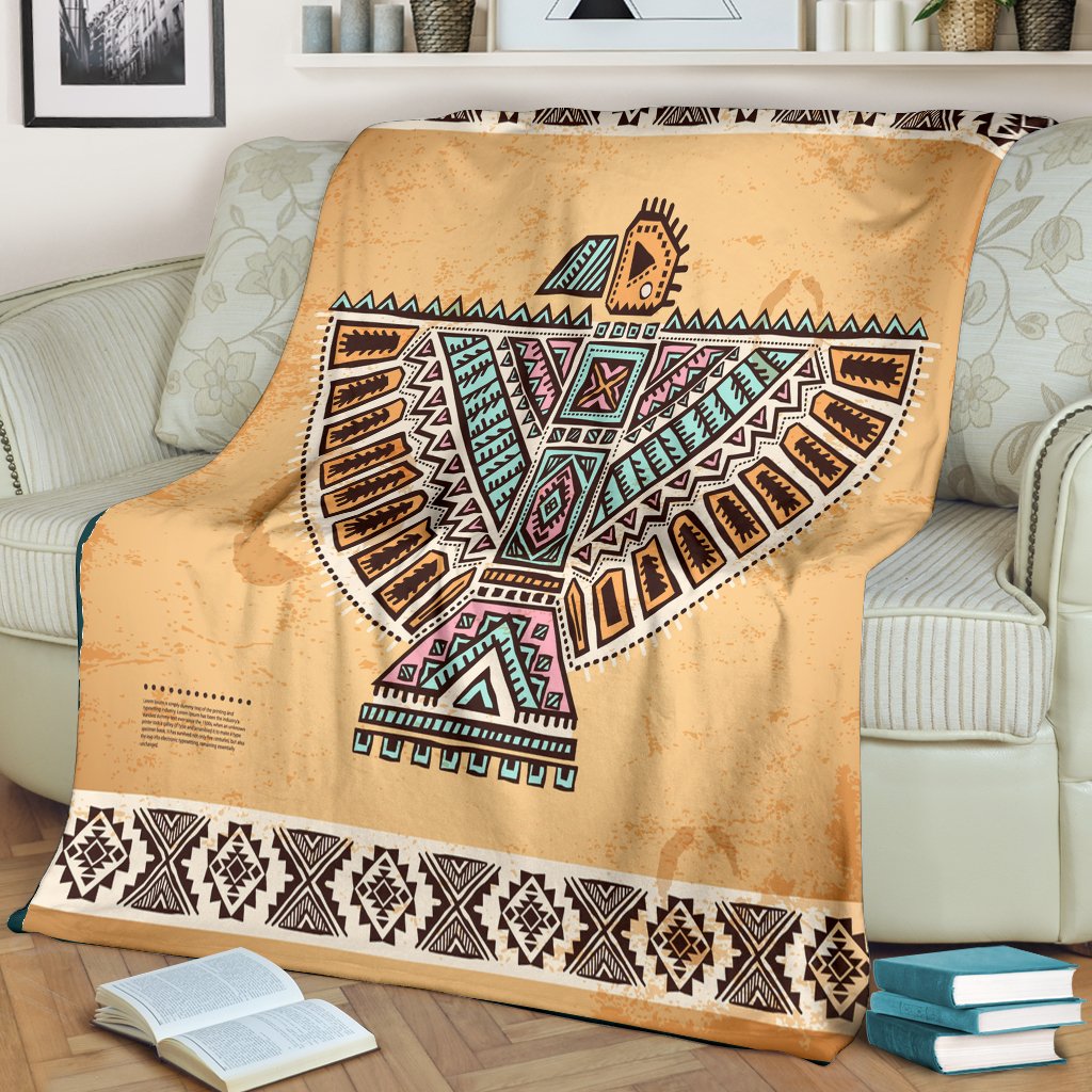 thunderbird-brown-throw-blanket-native-american-artwork