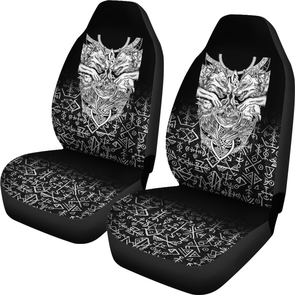 Viking Car Seat Covers Wolf and Raven Special RLT12 - Wonder Print Shop