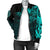 Viking Women's Bomber Jacket - The Raven Of Odin Rune Cyan RLT12 - Wonder Print Shop