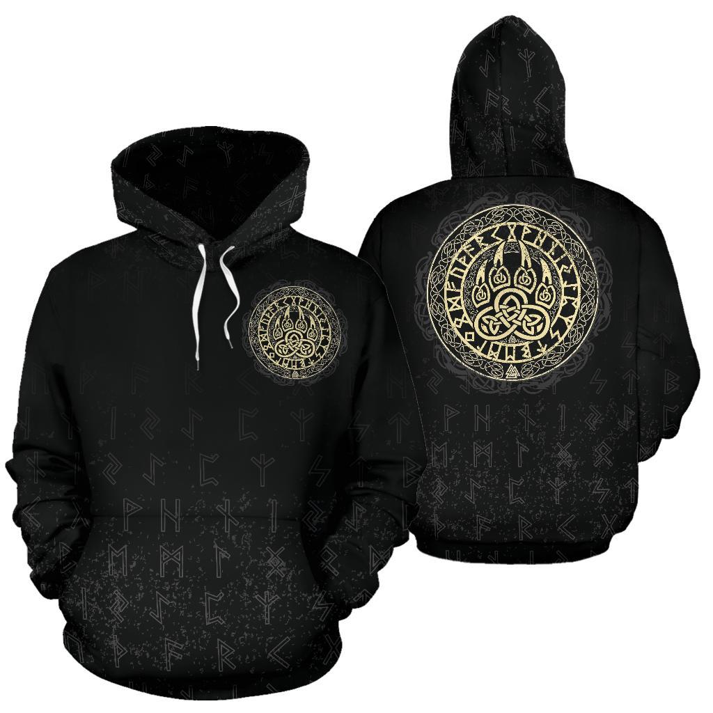 Viking Pullover Hoodie - Odin Wolf RLT12 - Wonder Print Shop