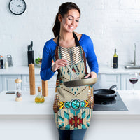 Turquoise blue beaded breastplate apron with turquoise oval accents, black straps