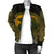 Viking Women's Bomber Jacket, Ethnic Odin Raven Gold RLT12 - Wonder Print Shop