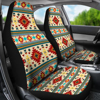 Southwest multicolor seat covers on front seats with matching cushion insert, LT10