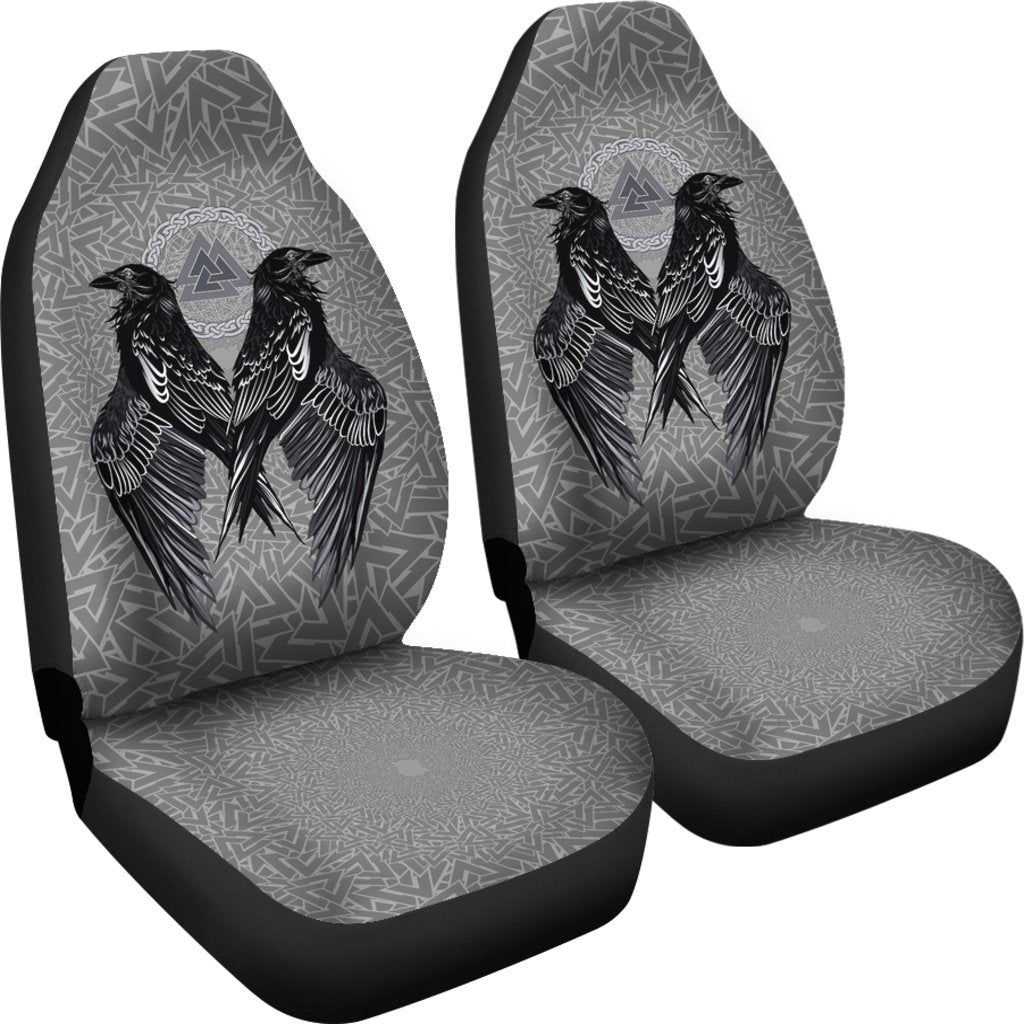 Viking Car Seat Covers Raven Valknut RLT12 - Wonder Print Shop