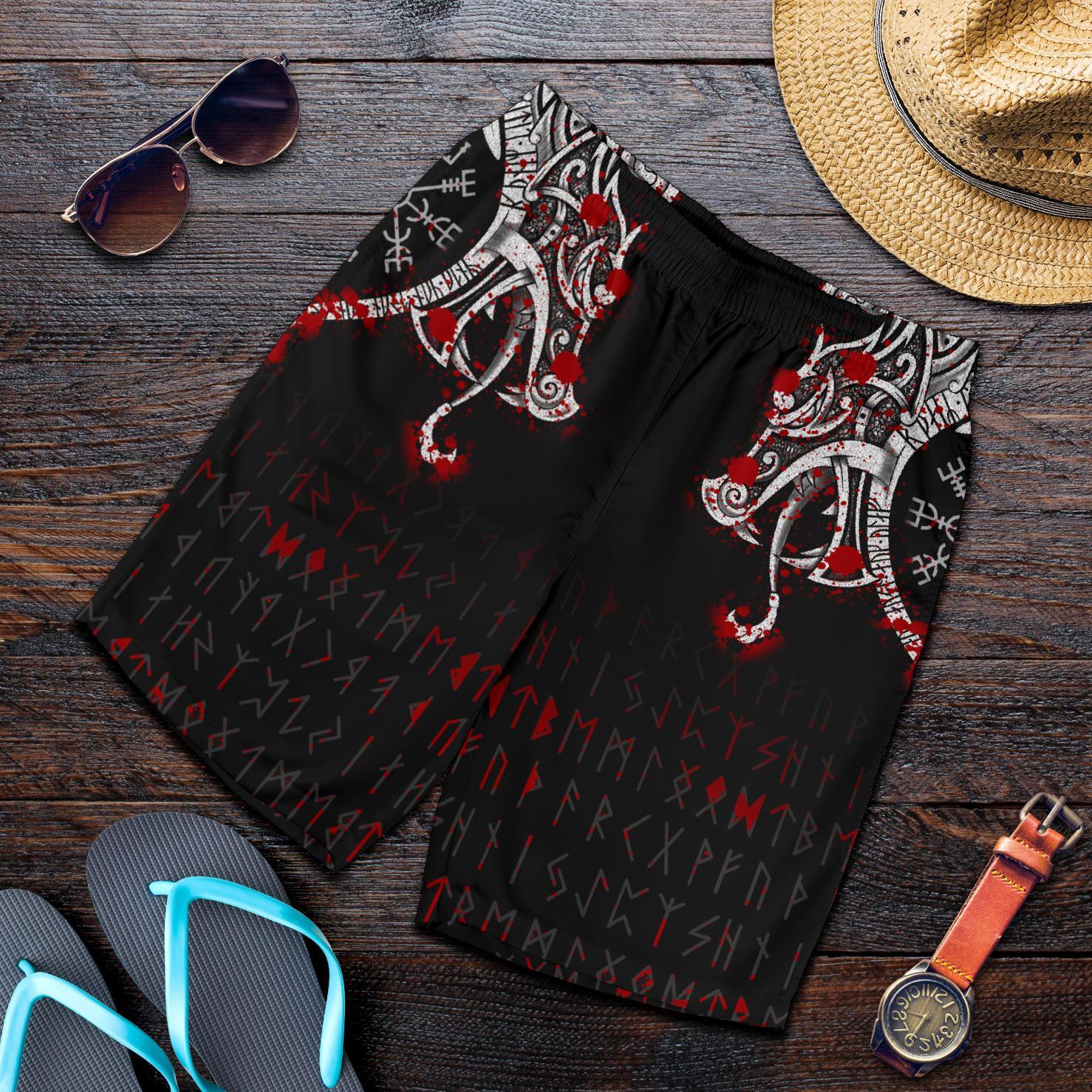 viking-all-over-print-mens-shorts-dragon-and-vegvisir-blood-tattoo