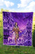 Native American Girl and Wolf Purple Premium Quilt LT10 - Wonder Print Shop