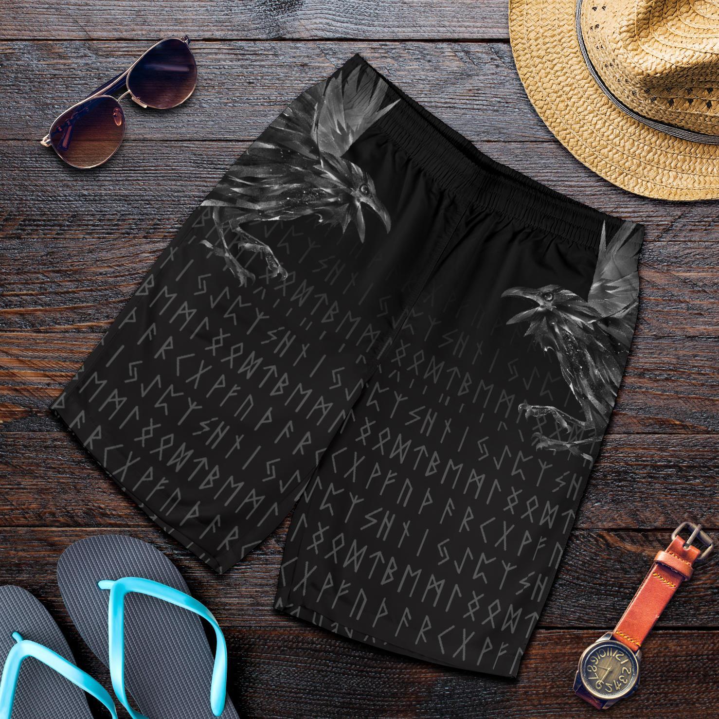 viking-mens-shorts-the-raven-of-odin-rune