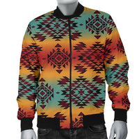 Bomberjacke vorn mit Tribal-Print, zwei Taschen, schwarze Ärmelbündchen