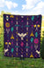 Native American Thunderbird Pattern Blue Premium Quilt LT10 - Wonder Print Shop