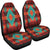 Red Geometric Pattern Car Seat Cover LT10 - Wonder Print Shop