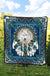 Native American Pattern Blue Mandala Wolf Premium Quilt LT10 - Wonder Print Shop