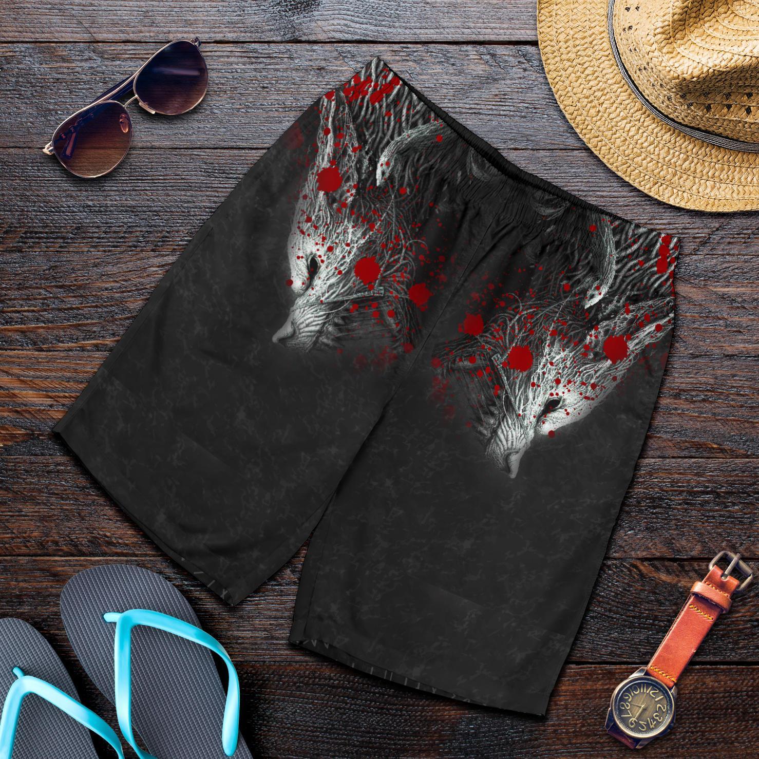 viking-all-over-print-mens-shorts-fenrir-blood