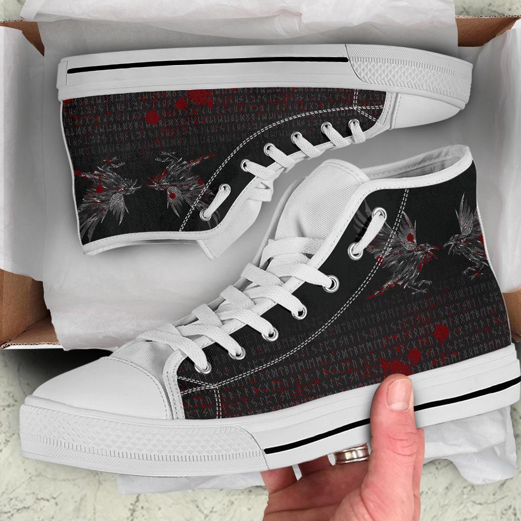 viking-high-top-shoes-odin-huginn-and-muninn-rune-blood