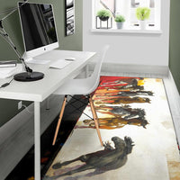 Area Rug LT10, multicolor dinosaur animal print rug under desk