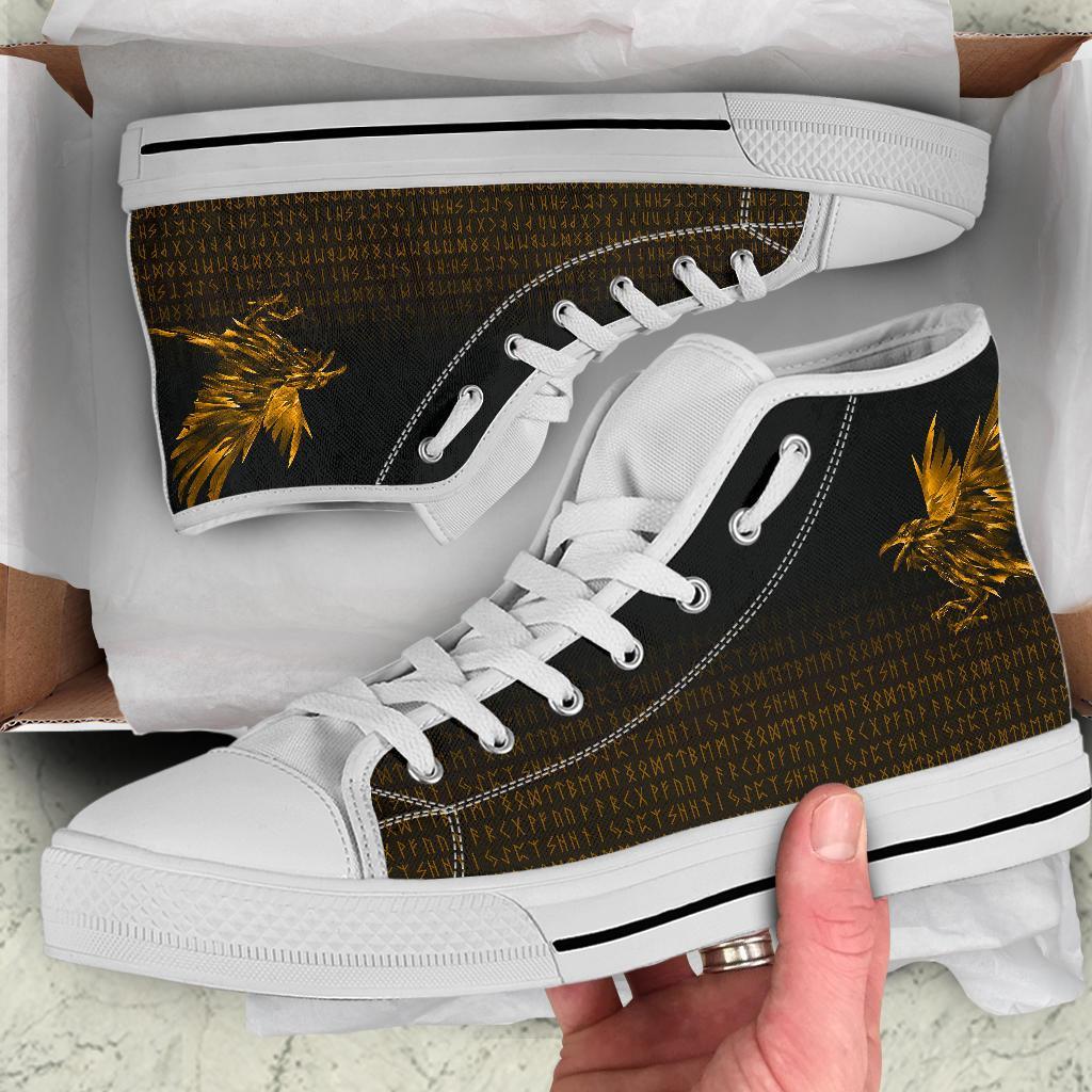 viking-high-top-shoes-the-raven-of-odin-rune-gold