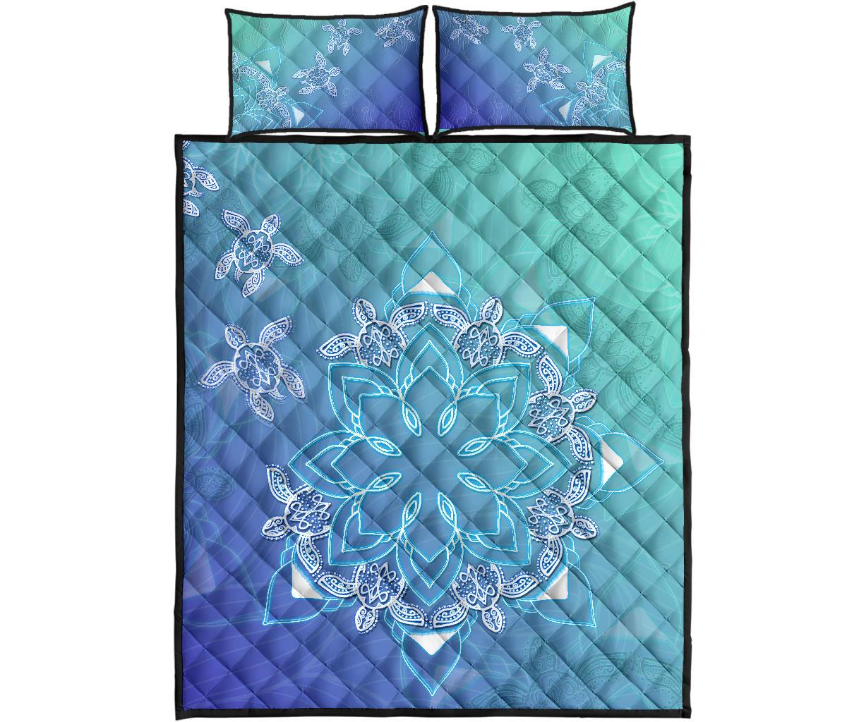 Flower Turtle Quilt Bed Set - Wonder Print Shop