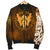 Viking Women's Bomber Jackets Gold Spear Of The God Odin - Gungnir and Two Gold Ravens RLT12 - Wonder Print Shop