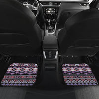 Four-piece car mat set with multicolor Native American geometric pattern for back seats