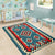 Ethnic Geometric Red Pattern Area Rug LT10 - Wonder Print Shop