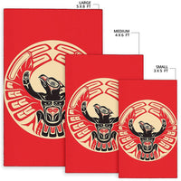 Thunder Bird area rug set showing sizes: 5x8 ft, 4x6 ft, and 3x5 ft