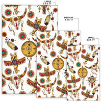Native American animal pattern rugs: large 5x8, medium 4x6, small 3x5