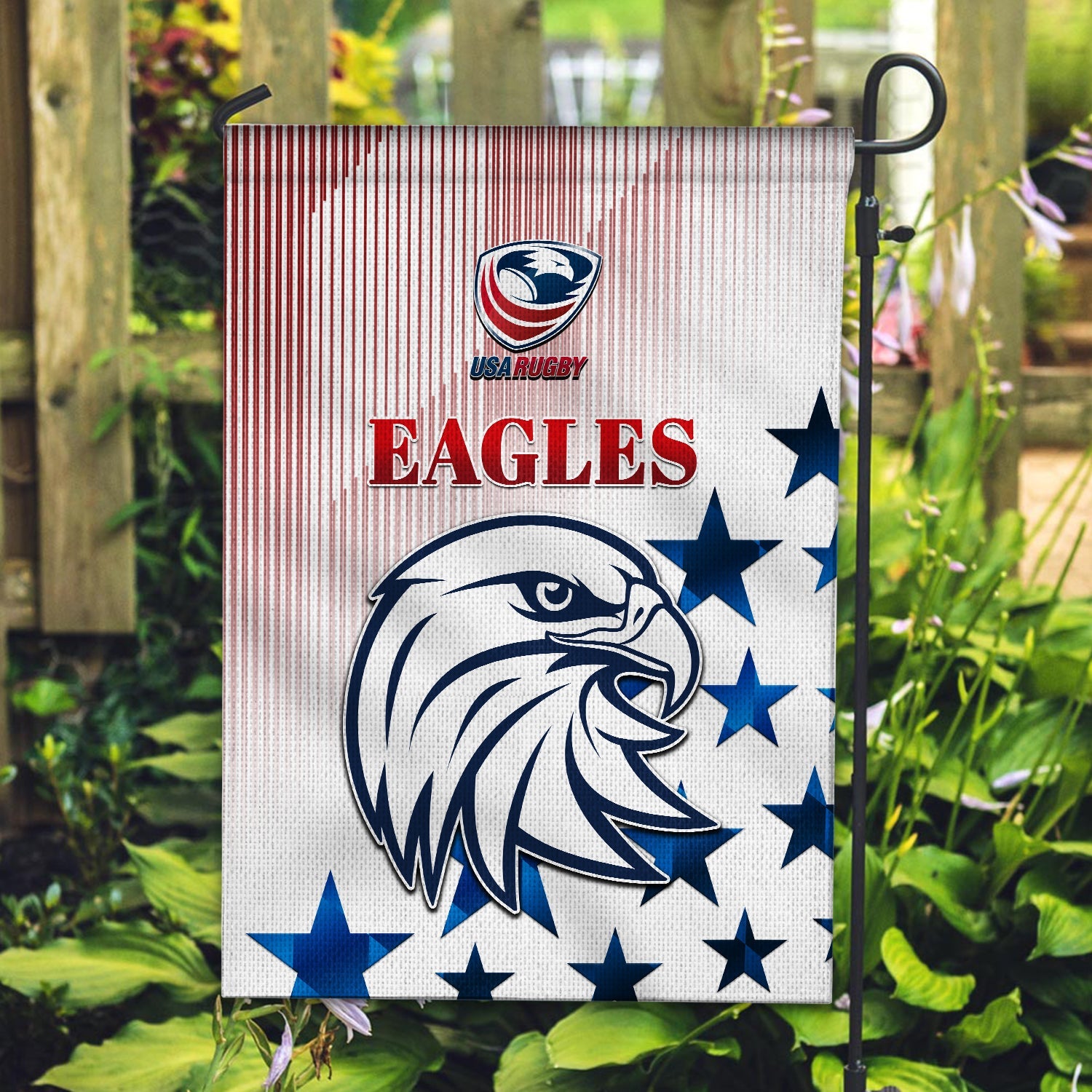 USA Rugby Garden Flag/ House Flag Original Vibes White LT8 - Wonder Print Shop