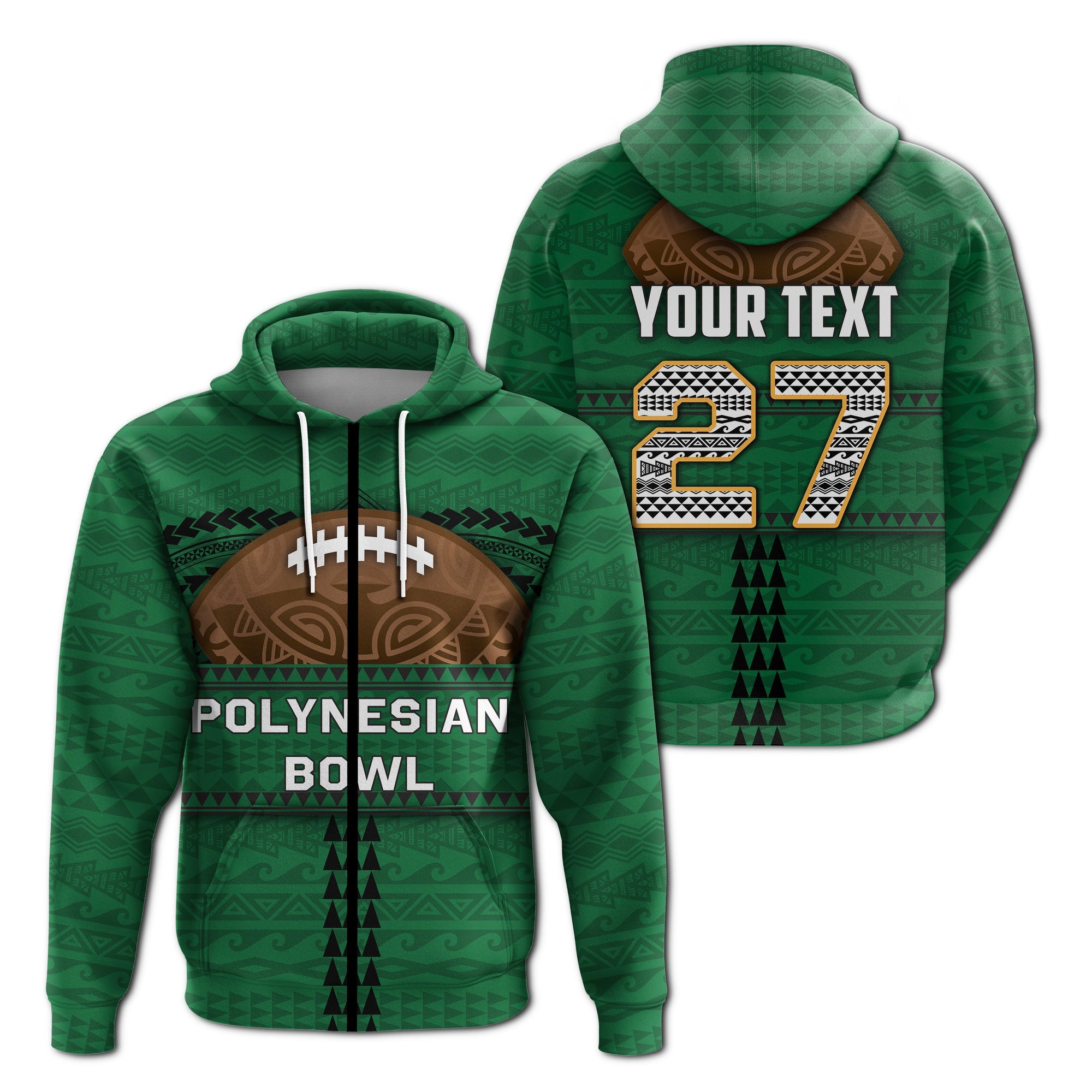 custom-personalised-polynesian-bowl-zip-hoodie-green-custom-text-and-number