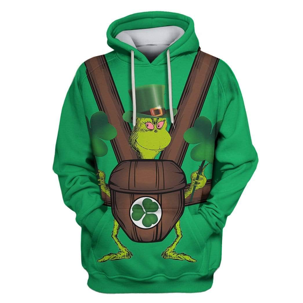 St Patricks Day Hoodie Bearing A Grinch LT8 - Wonder Print Shop