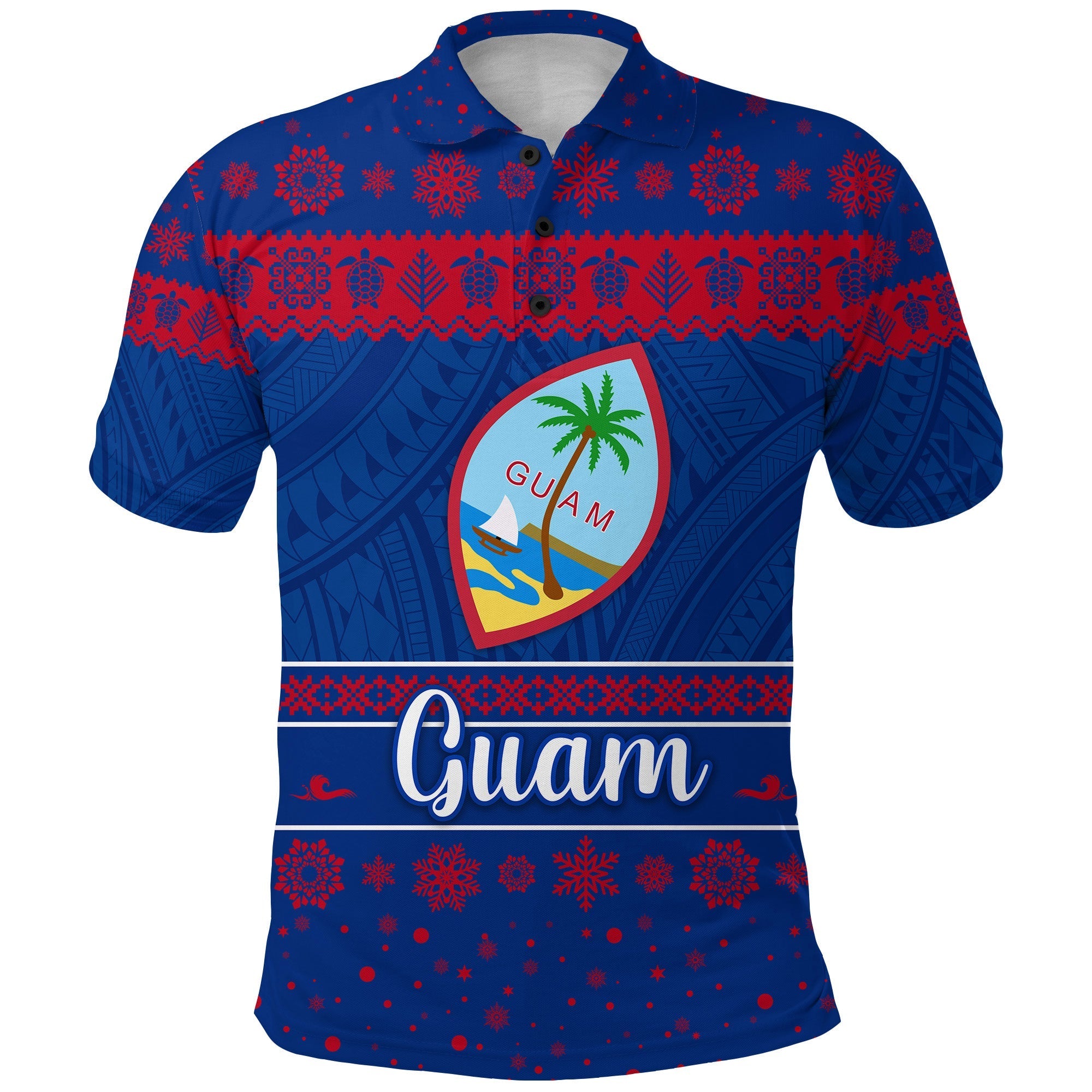 Guam Polo Shirt Christmas Simple Style LT8 - Wonder Print Shop