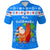 Custom Christmas Hawaii Polo Shirt Santa Claus Surfing Simple Style Blue LT8 - Wonder Print Shop