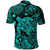 Polynesian Turtle Polo Shirt with Plumeria Flower Unique Style Turquoise LT8 - Wonder Print Shop