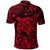 Polynesian Turtle Polo Shirt with Plumeria Flower Unique Style Red LT8 - Wonder Print Shop