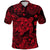 Polynesian Turtle Polo Shirt with Plumeria Flower Unique Style Red LT8 - Wonder Print Shop