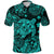 Custom Polynesian Turtle Polo Shirt with Plumeria Flower Unique Style Turquoise LT8 - Wonder Print Shop