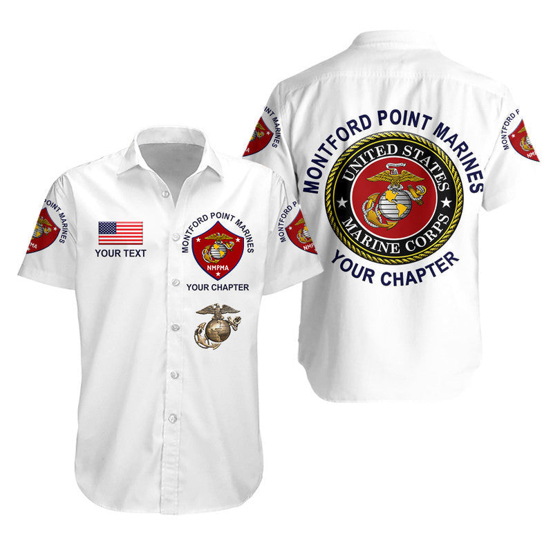 (Custom) Montford Point Marines Hawaiian Shirt African-American Marine Corps Simple - White LT8 - Wonder Print Shop