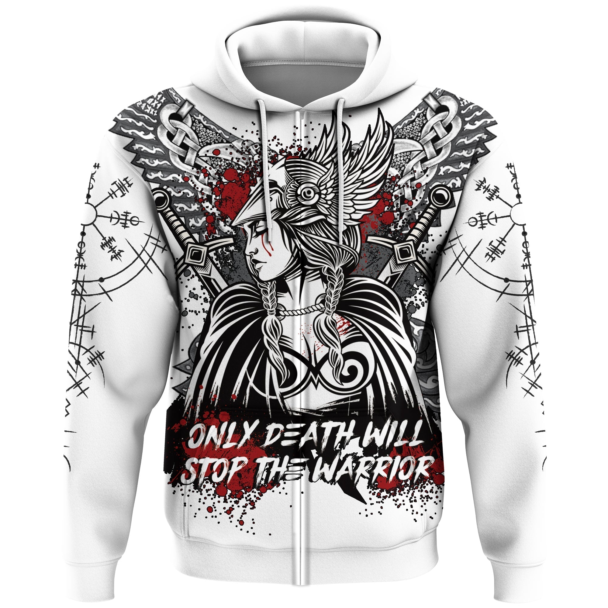 VikingValkyrie Honor Zip Hoodie RLT12 - Wonder Print Shop