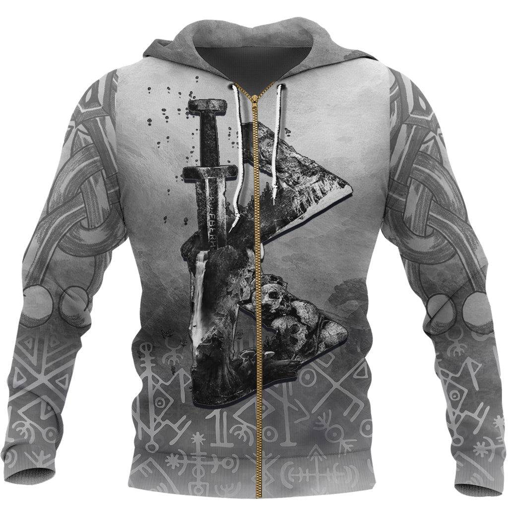 Viking Zip Hoodie - Berkana Rune RLT12 - Wonder Print Shop