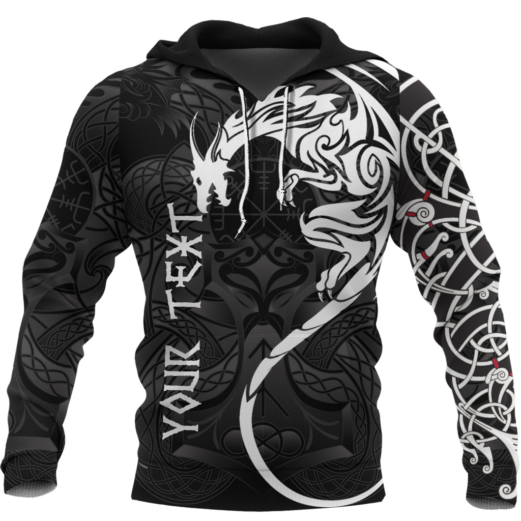 Custom Viking Hoodie Dragon Tattoo RLT12 - Wonder Print Shop