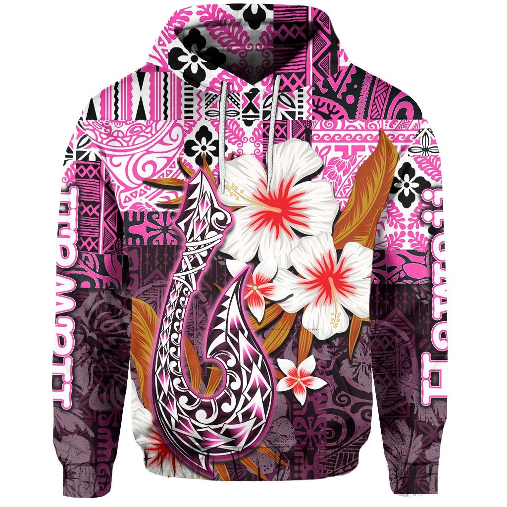 Custom Hawaii Fish Hook Hoodie Pink Style LT6 - Wonder Print Shop