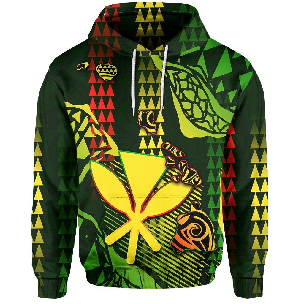 Custom Hawaii Kanaka Map Hoodie Hawaii Color Style LT6 - Wonder Print Shop