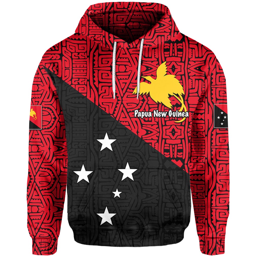 Custom Papua New Guinea Hoodie Patterns With Flag LT6 - Wonder Print Shop