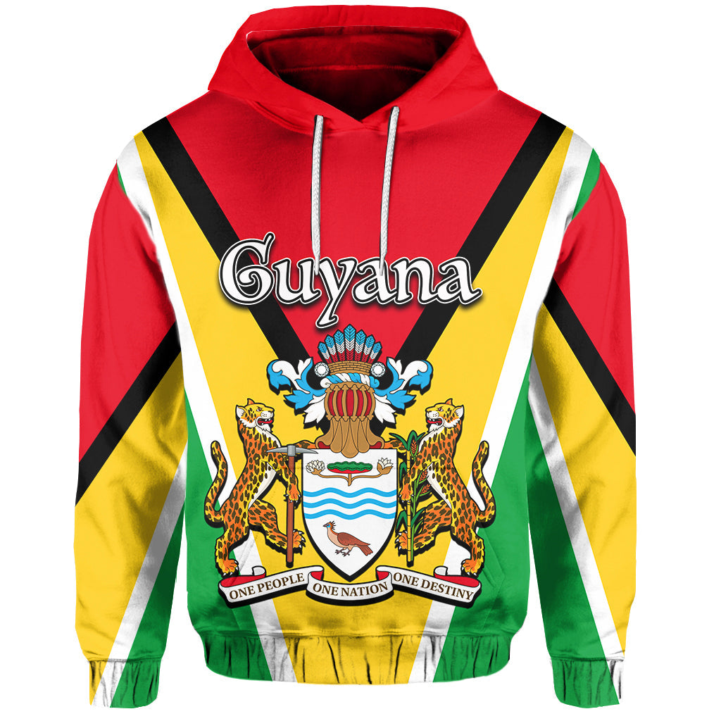 Guyana Hoodie Flag Style LT6 - Wonder Print Shop